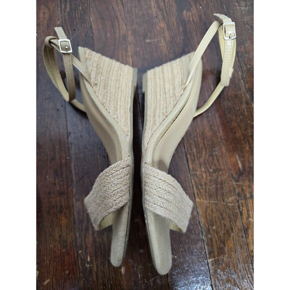 Joie Lila Straw Jute Wedge Sandals Espadrille Woven Natural - Picture 4 of 11